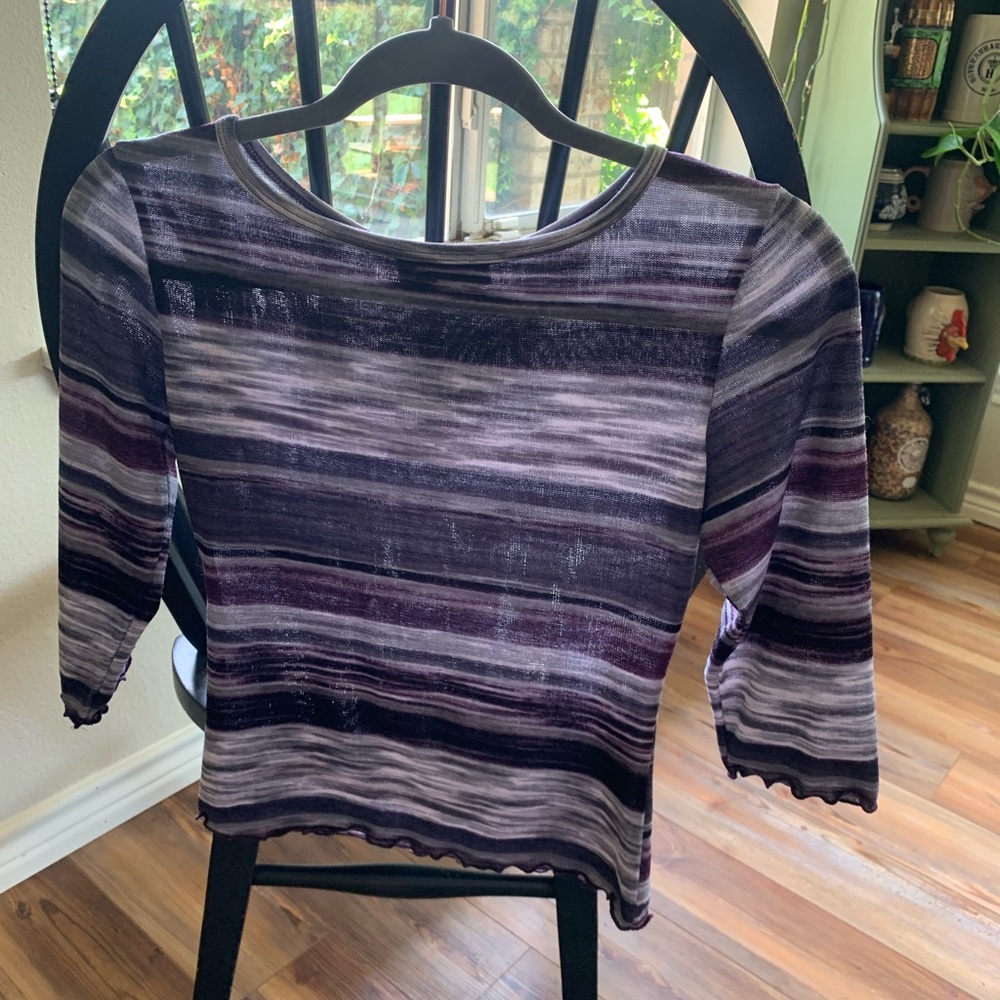 Purple striped long sleeve
